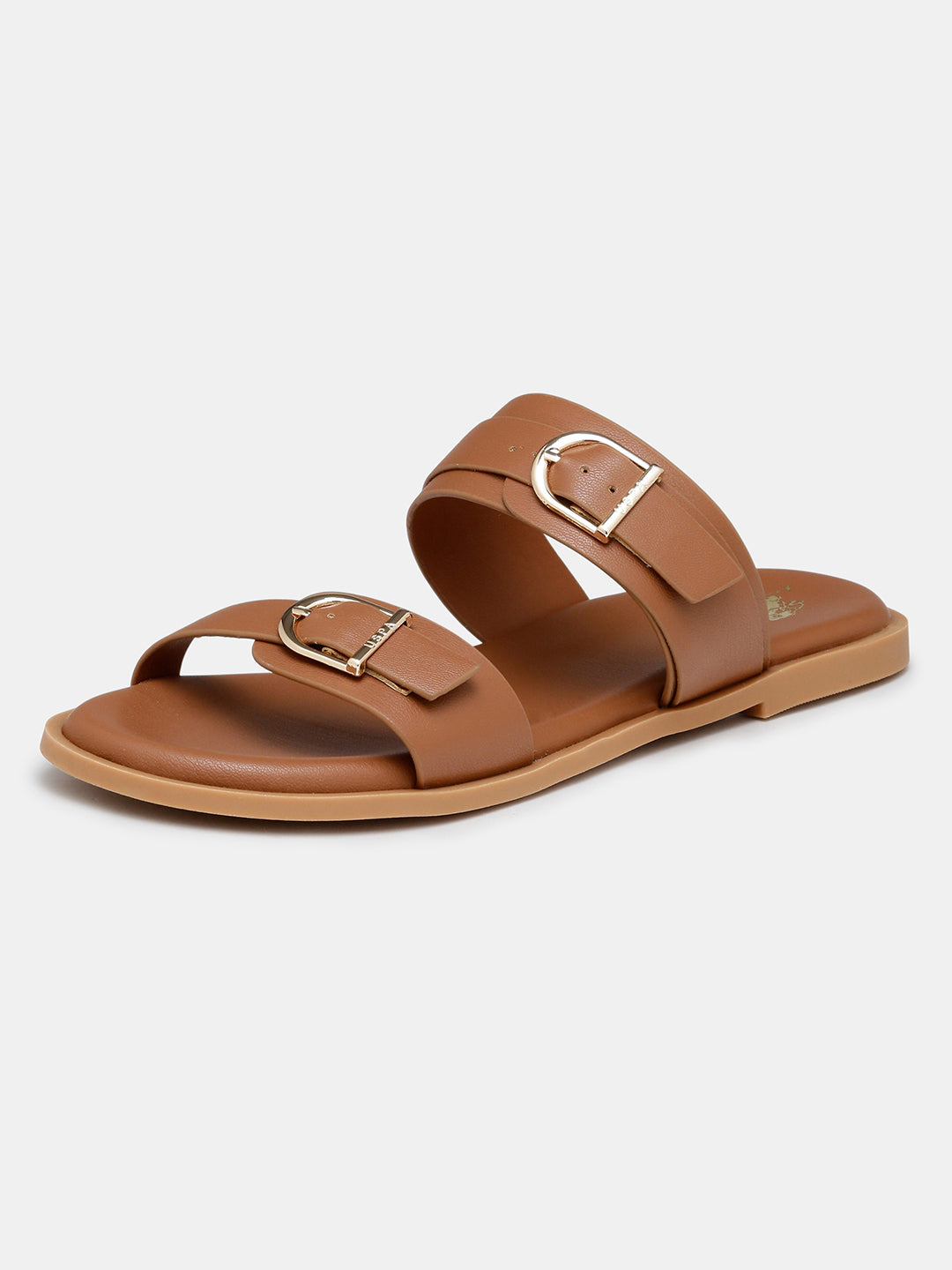 Women Jores Open Toe Buckle Sandals Tan - U.S. Polo Assn. India | Large