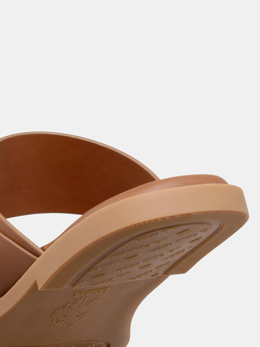 Women Jores Open Toe Buckle Sandals Tan - U.S. Polo Assn. India | Large