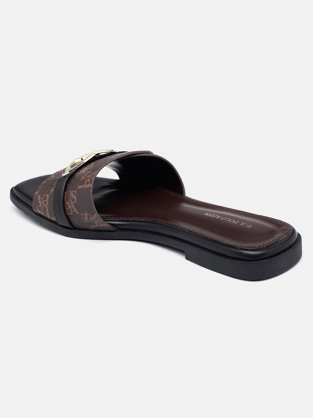 Monogram Leandre Sandals Black - U.S. Polo Assn. India | Large