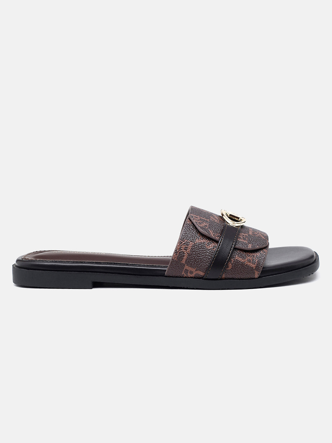 Monogram Leandre Sandals Black - U.S. Polo Assn. India | Large