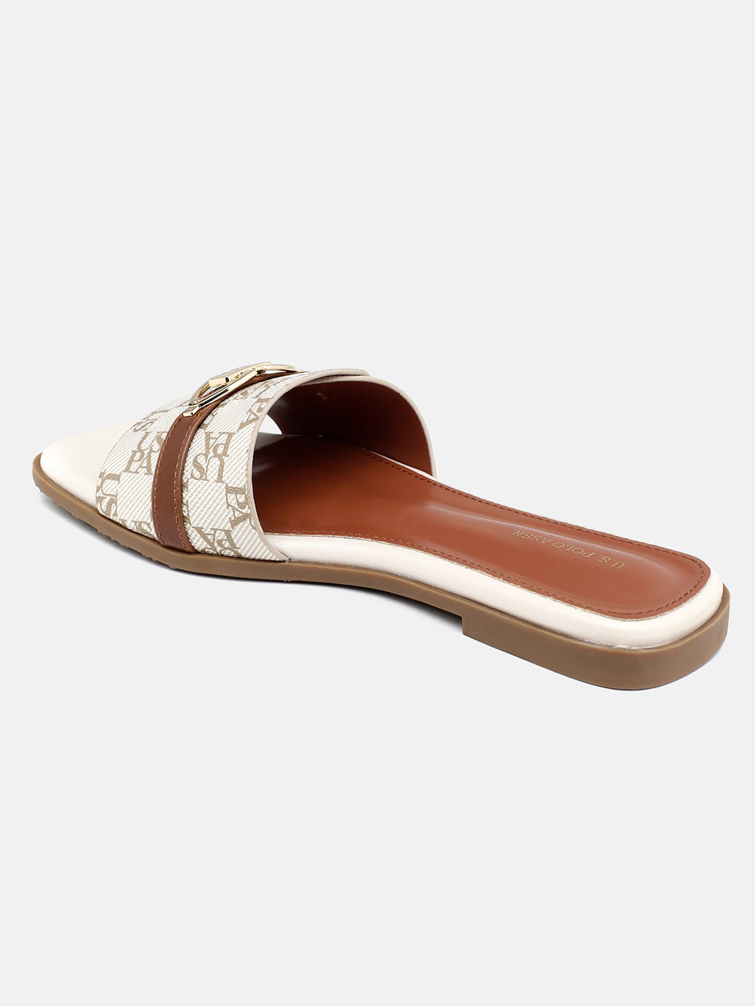 Monogram Leandre Sandals Off White - U.S. Polo Assn. India | Large