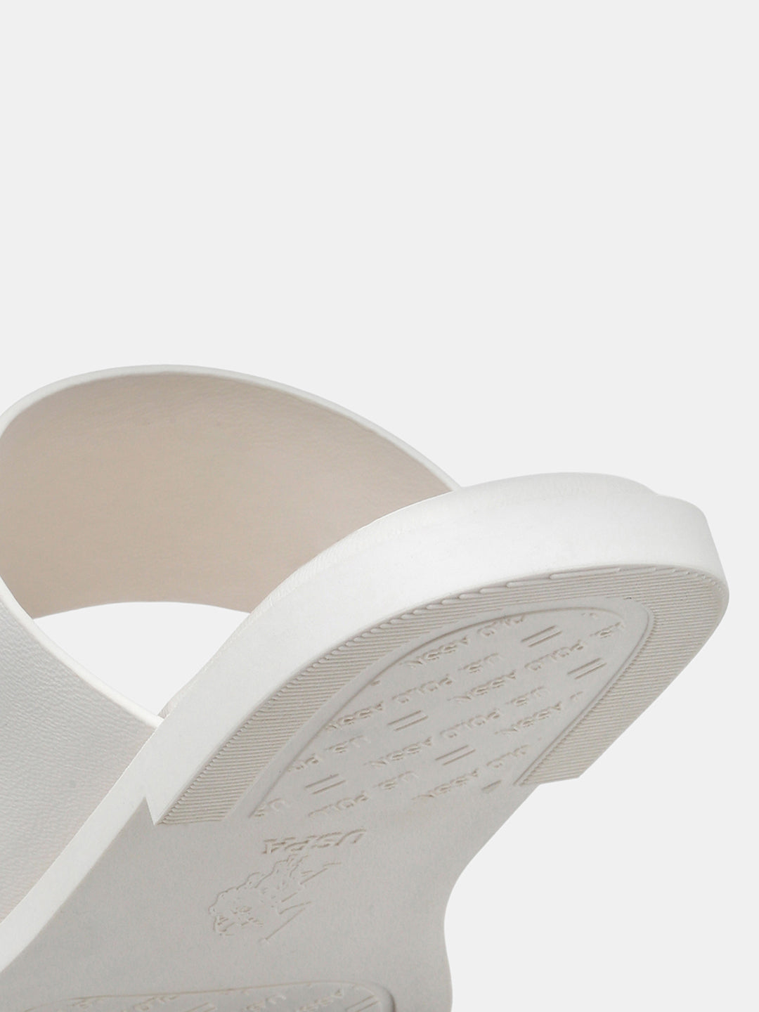 Women Slip On Astrel Sandals with Gold Hardware Off White - U.S. Polo Assn. India | Large