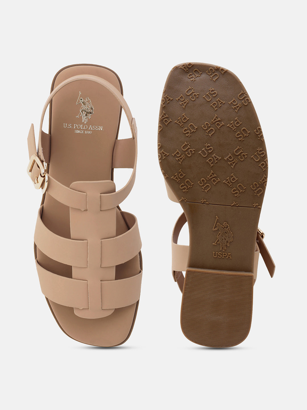 Edrien Buckle Sandals Tan - U.S. Polo Assn. India | Large