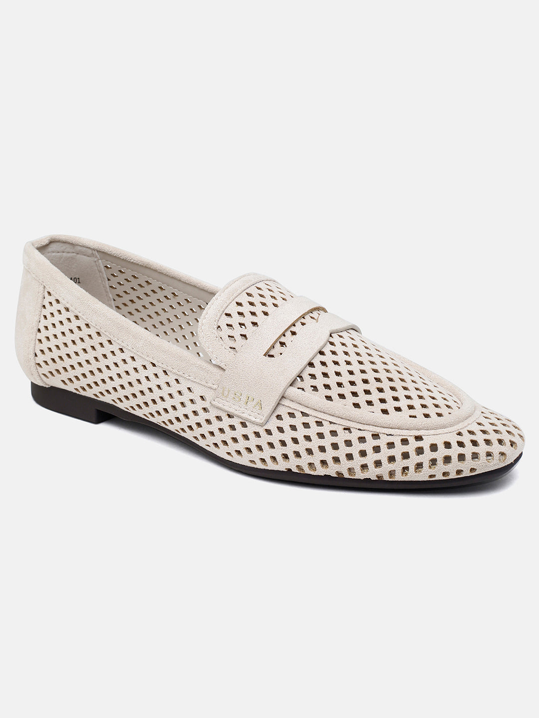 Mesh Textured Outsole Avenoir Loafers Off White - U.S. Polo Assn. India | Large