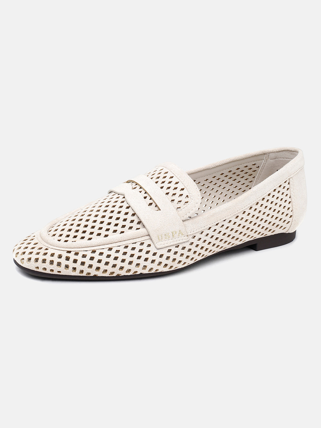 Mesh Textured Outsole Avenoir Loafers Off White - U.S. Polo Assn. India | Large