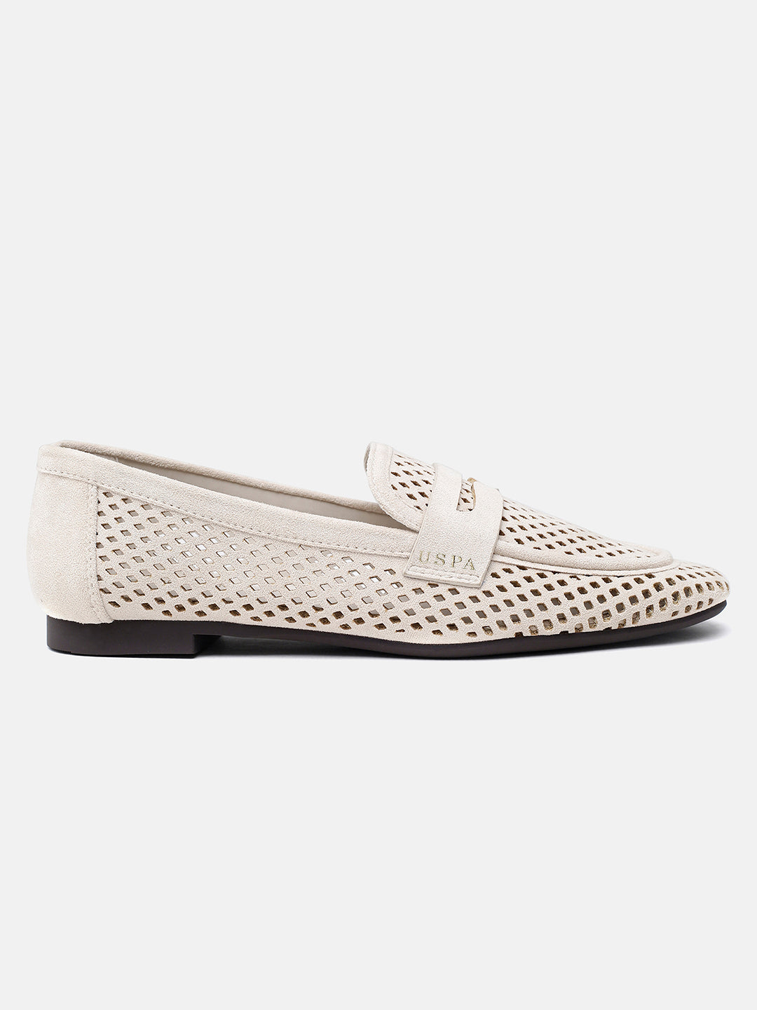 Mesh Textured Outsole Avenoir Loafers Off White - U.S. Polo Assn. India | Large