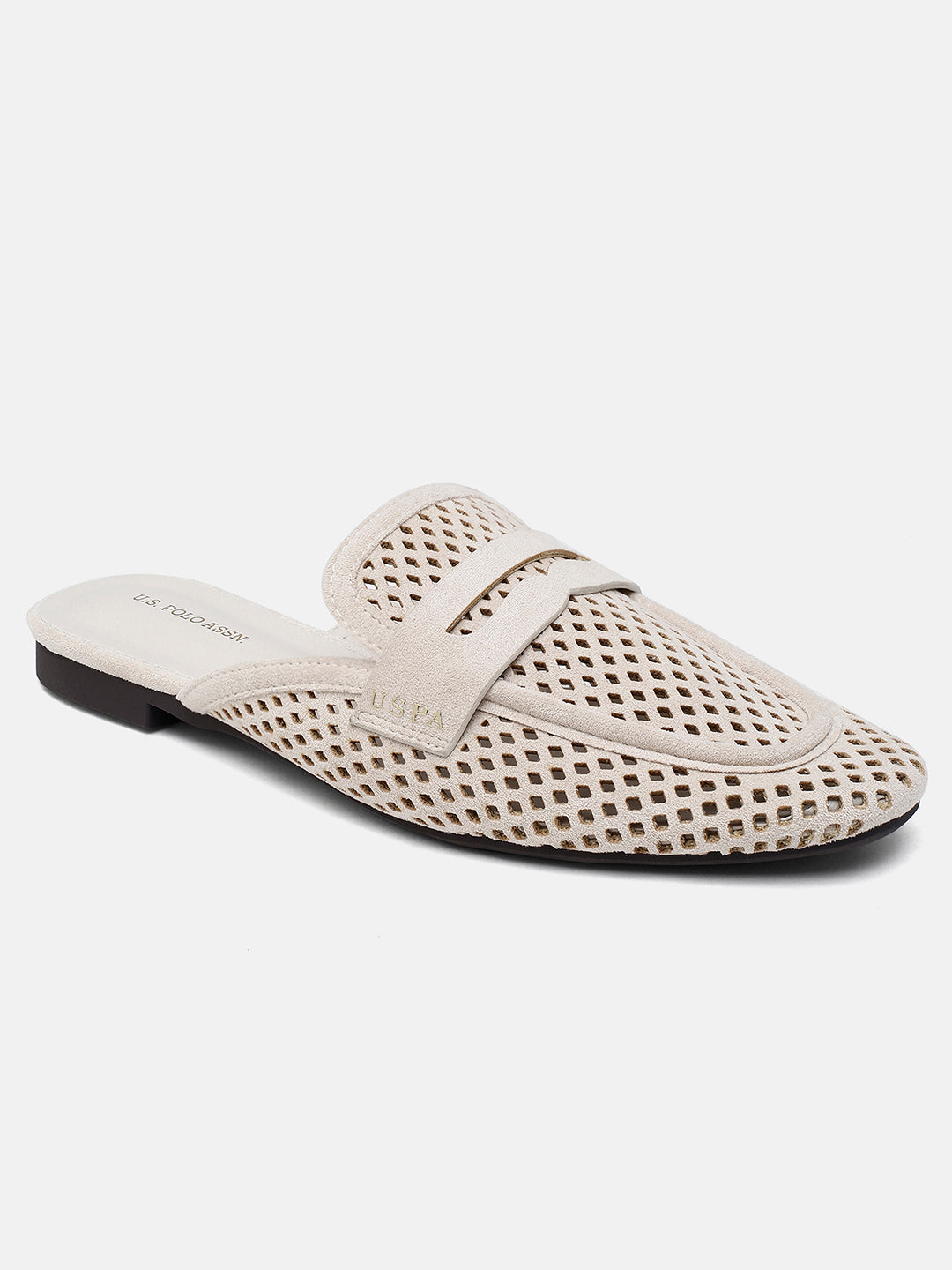 Rivane Mule With Mesh Textured Outsole Off White - U.S. Polo Assn. India | Large