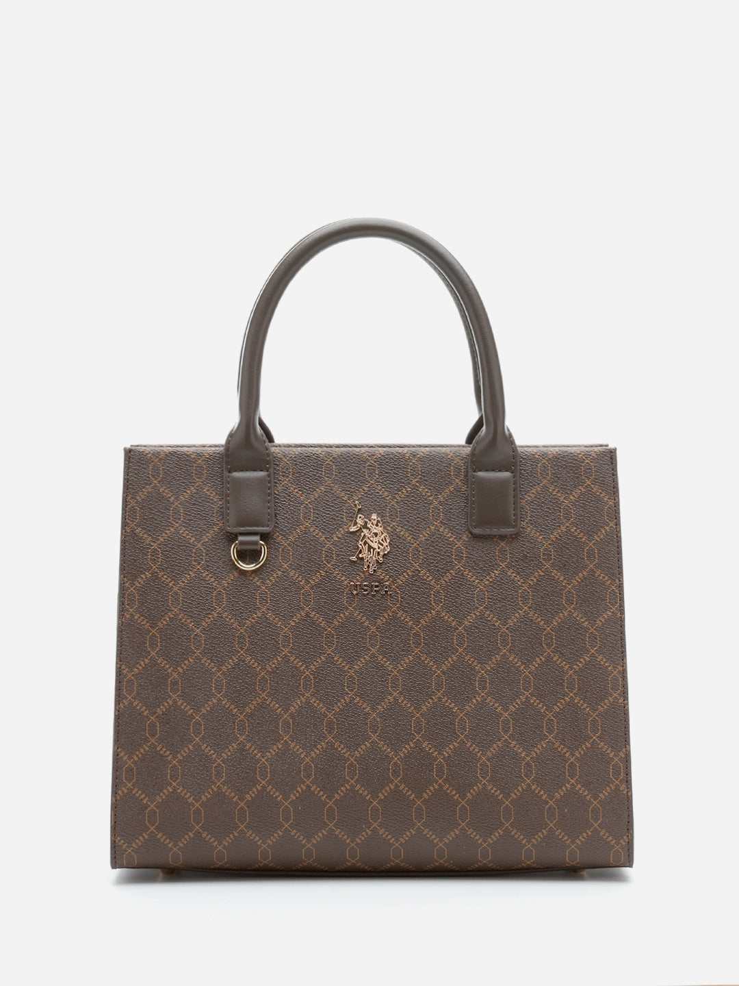 Scarlet 2.0 Monogram Tote Bag Brown - U.S. Polo Assn. India | Large