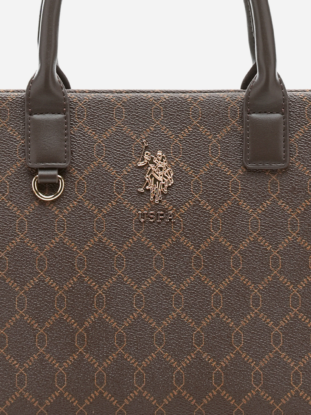 Scarlet 2.0 Monogram Tote Bag Brown - U.S. Polo Assn. India | Large