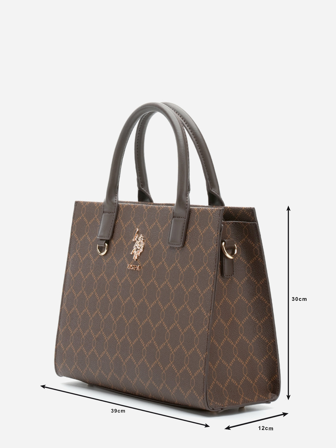 Scarlet 2.0 Monogram Tote Bag Brown - U.S. Polo Assn. India | Large