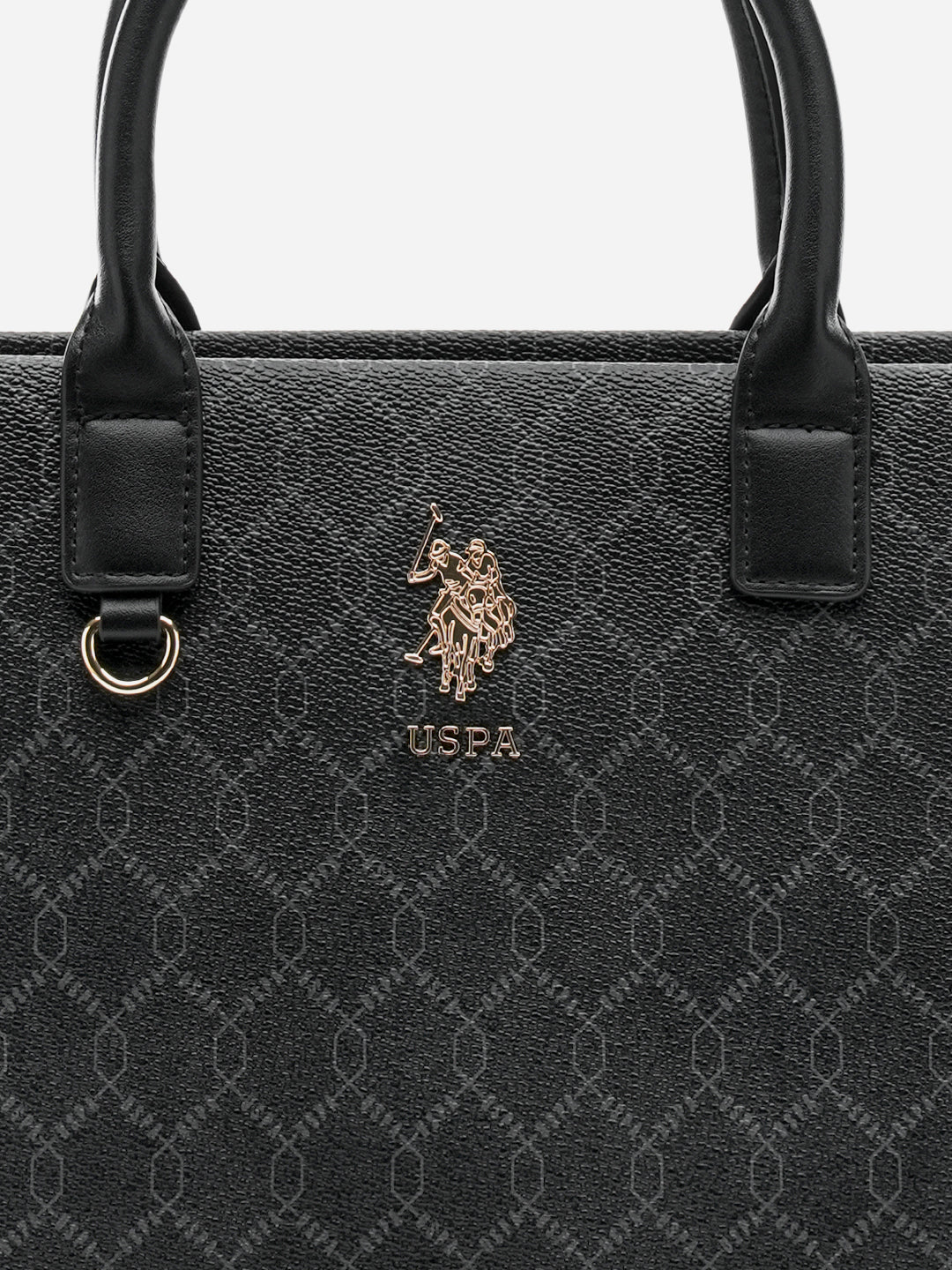 Scarlet 2.0 Monogram Tote Bag Black - U.S. Polo Assn. India | Large