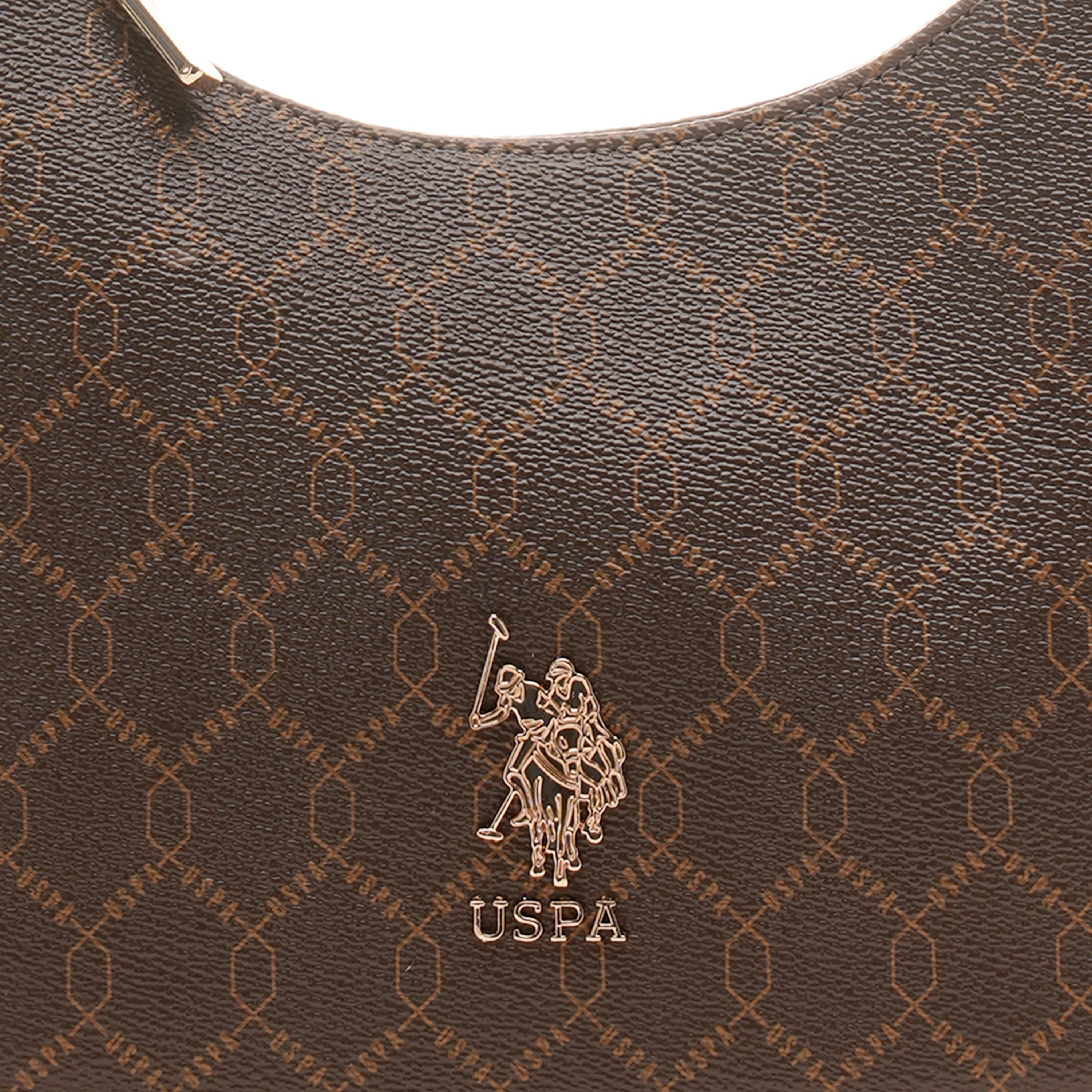 Kali 2.0 Monogram Crossbody Bag Brown - U.S. Polo Assn. India | Large