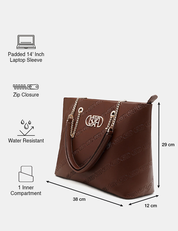 Gale Brand Tote Bag Tan - U.S. Polo Assn. India | Large