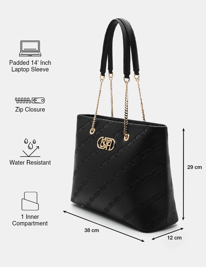 Gale Brand Tote Bag Black - U.S. Polo Assn. India | Large