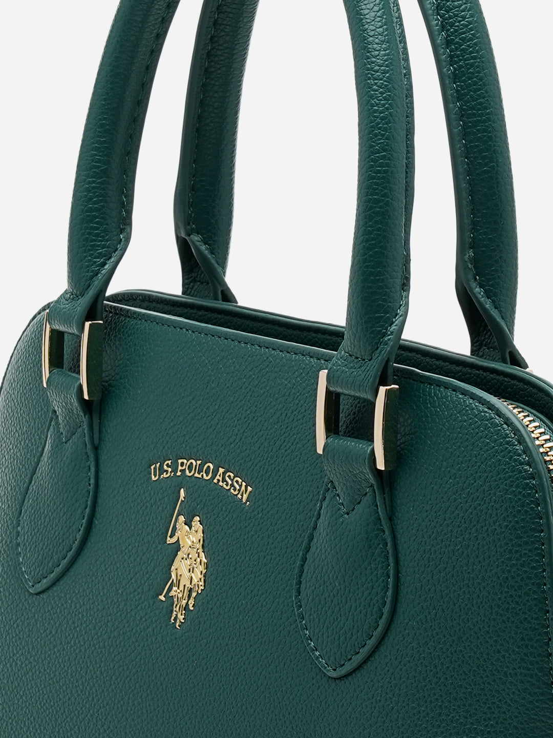 Beth 2.0 Monogram Dome Handbag Green - U.S. Polo Assn. India | Large