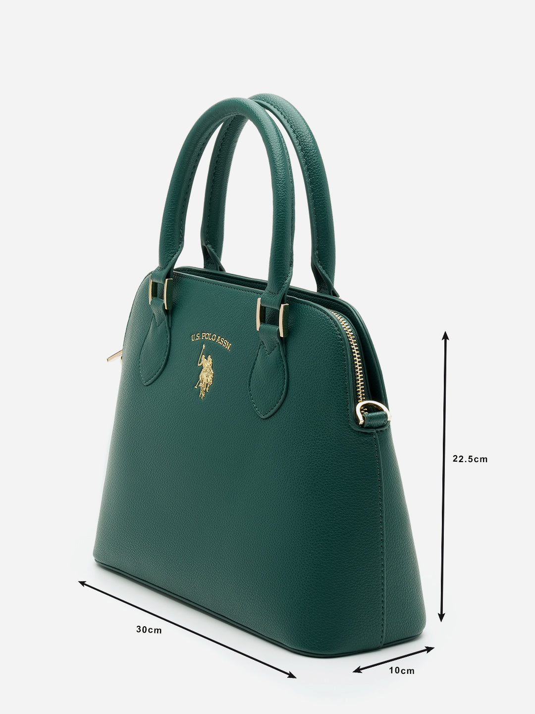 Beth 2.0 Monogram Dome Handbag Green - U.S. Polo Assn. India | Large