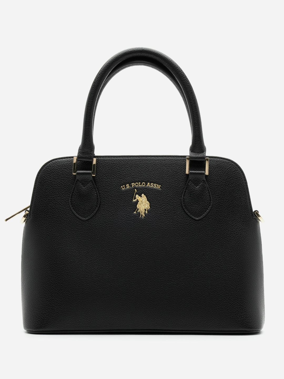 Beth 2.0 Monogram Dome Handbag Black - U.S. Polo Assn. India | Large