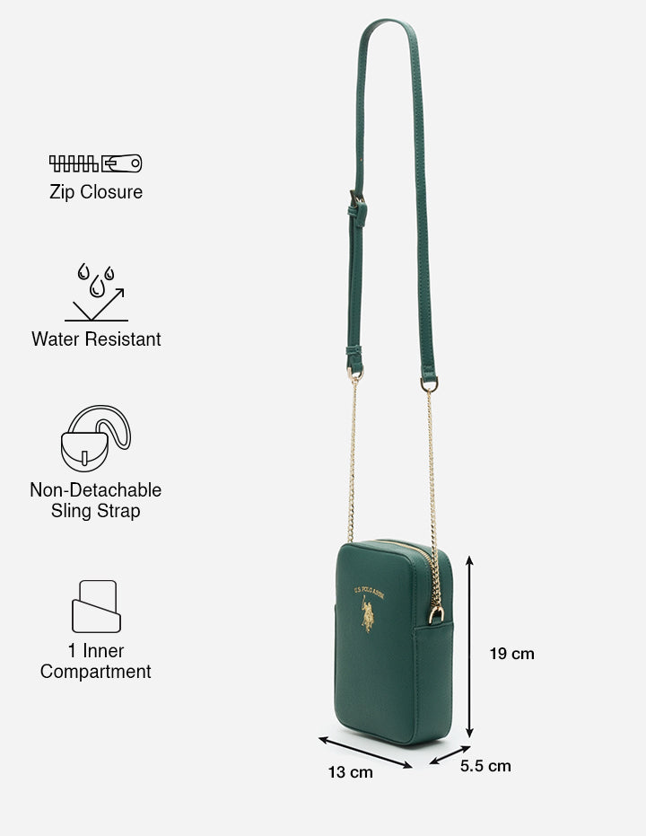 Hannah Cross Body Bag Green - U.S. POLO ASSN. | Large