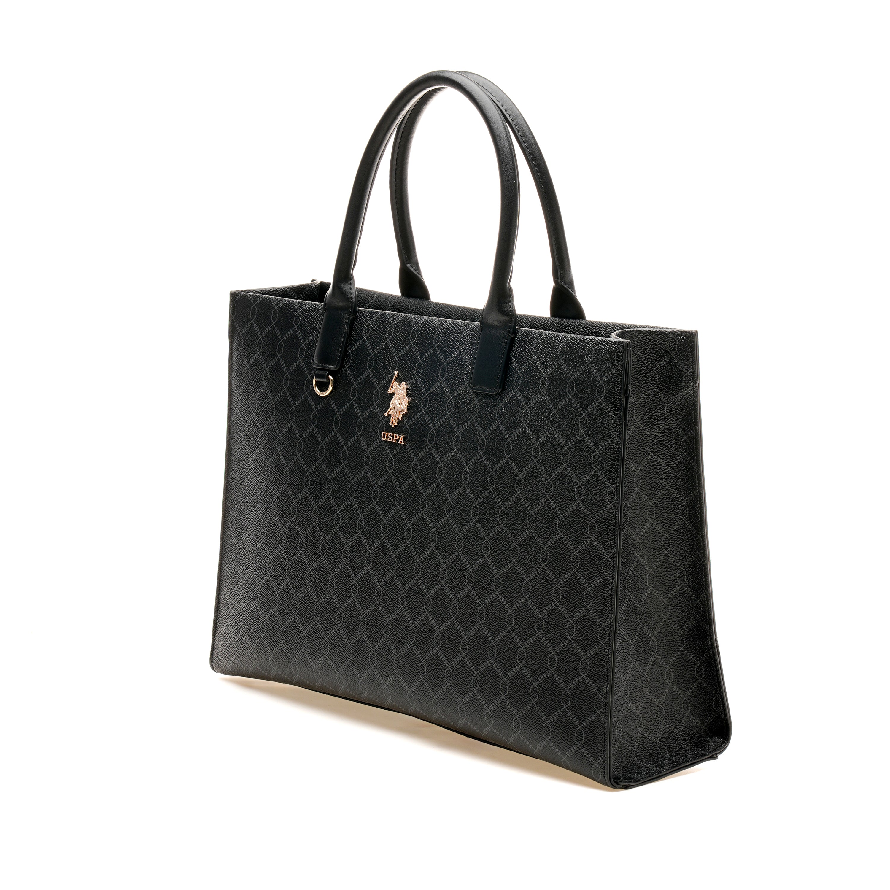 Madison 2.0 Monogram Tote Bag Black - U.S. Polo Assn. India | Large