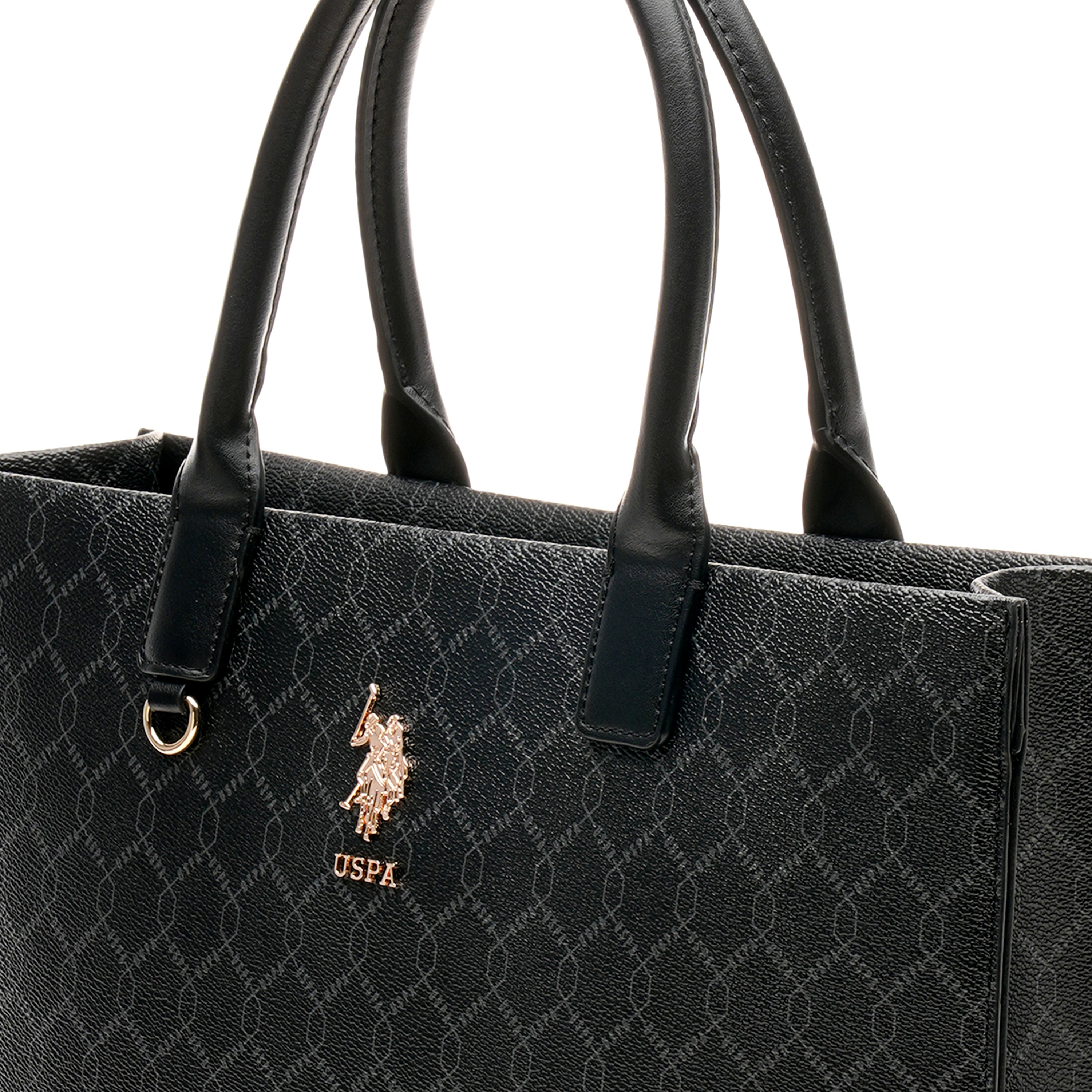 Madison 2.0 Monogram Tote Bag Black - U.S. Polo Assn. India | Large