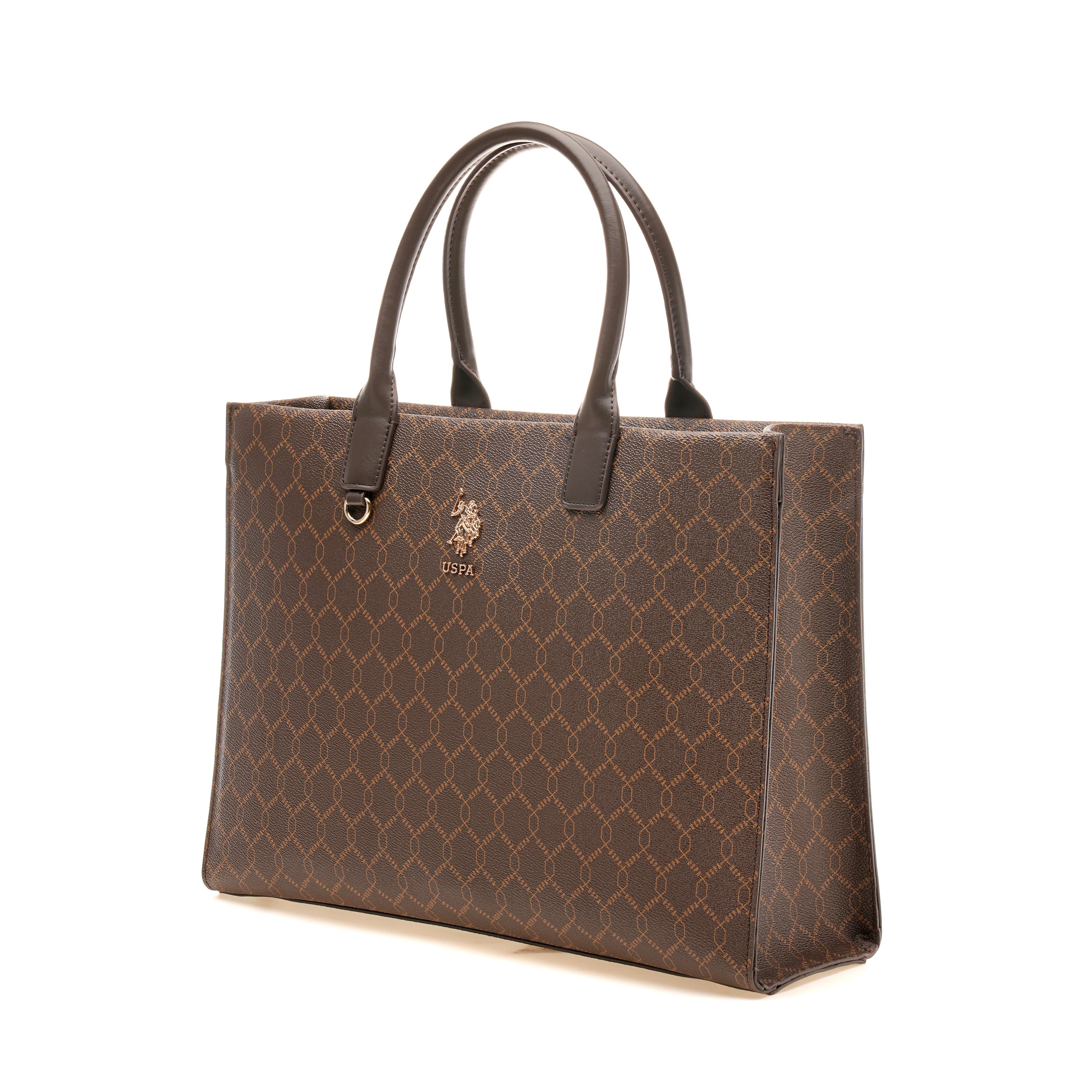 Madison 2.0 Monogram Tote Bag Brown - U.S. Polo Assn. India | Large