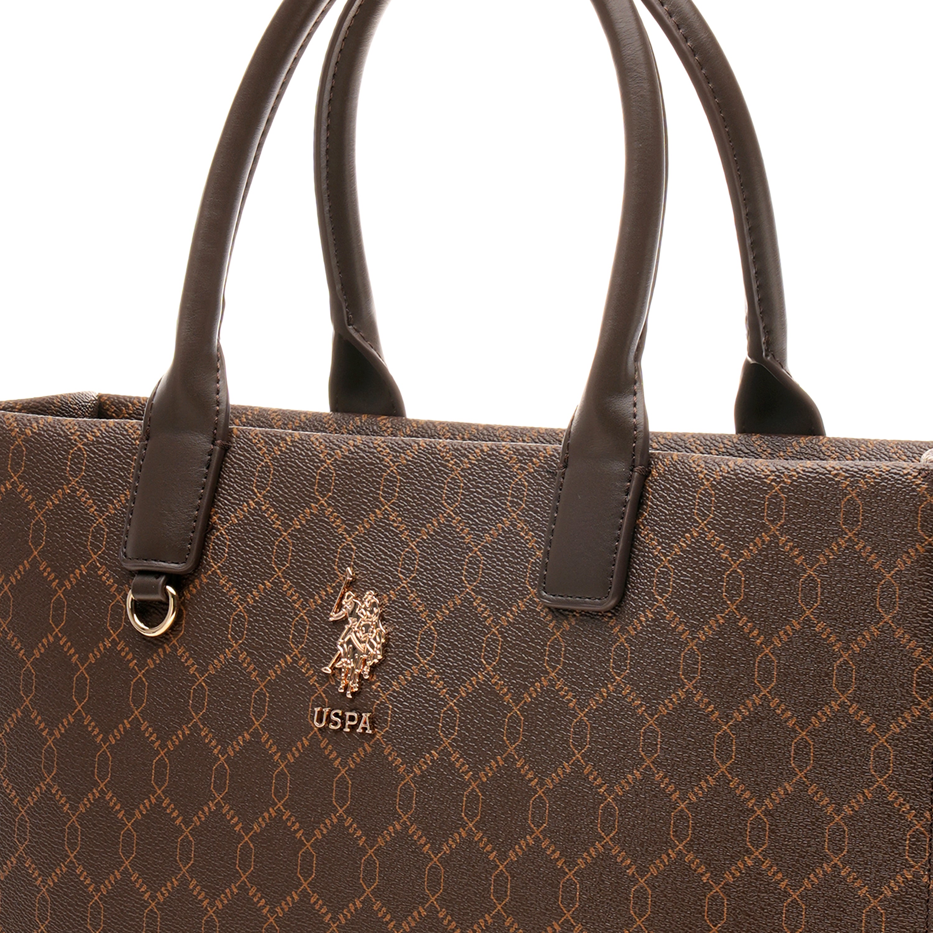 Madison 2.0 Monogram Tote Bag Brown - U.S. Polo Assn. India | Large