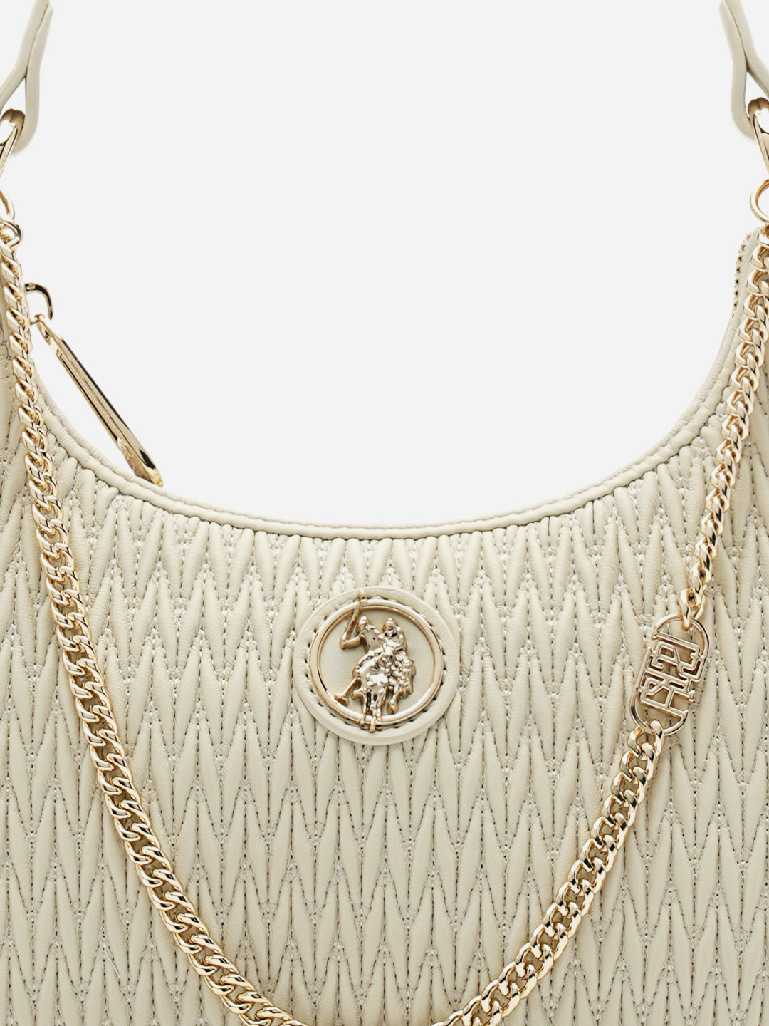 Vera 2.0 Textured Shoulder Bag Off White - U.S. Polo Assn. India | Large
