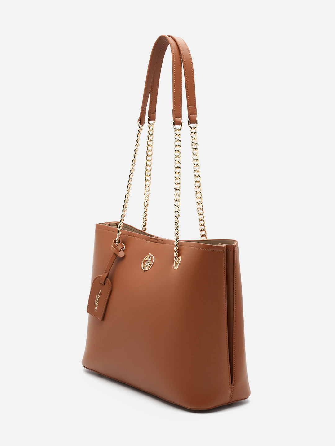 Gabby 2.0 Solid Tote Bag Tan - U.S. Polo Assn. India | Large