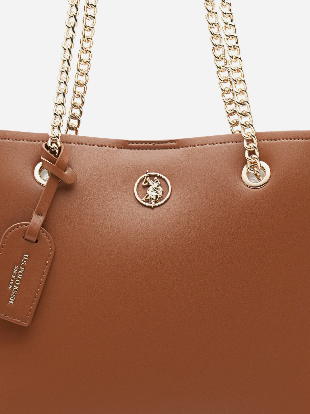 Gabby 2.0 Solid Tote Bag Tan - U.S. Polo Assn. India | Large