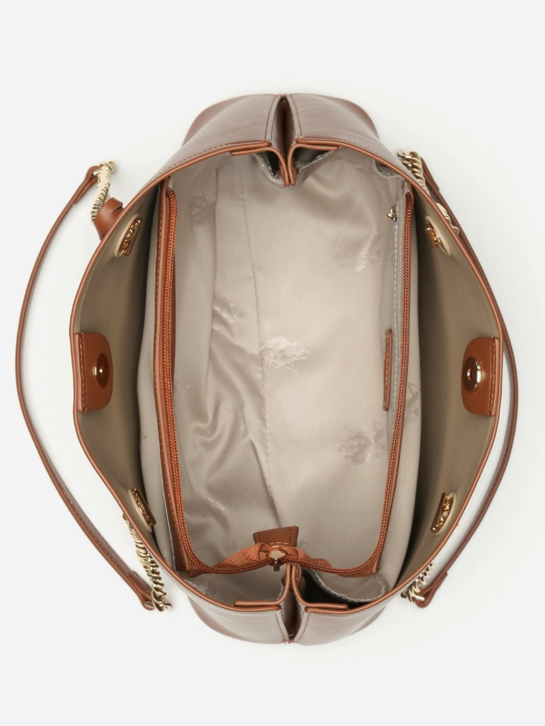 Gabby 2.0 Solid Tote Bag Tan - U.S. Polo Assn. India | Large
