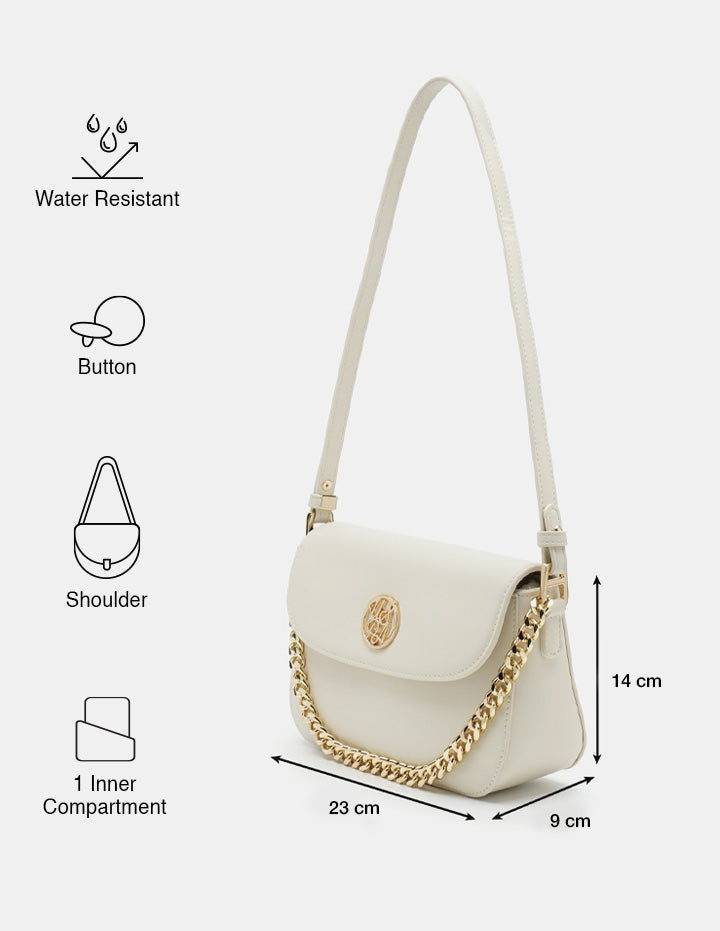 Lexie Cross Body Bag Off White - U.S. Polo Assn. India | Large