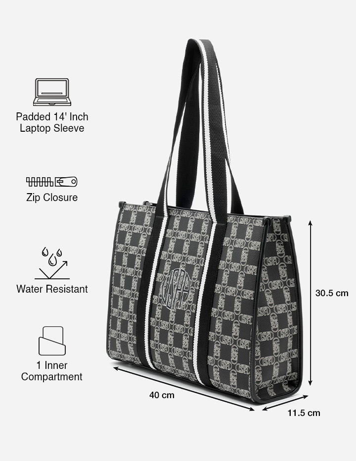 Brianna Brand Tote Bag Black - U.S. POLO ASSN. | Large