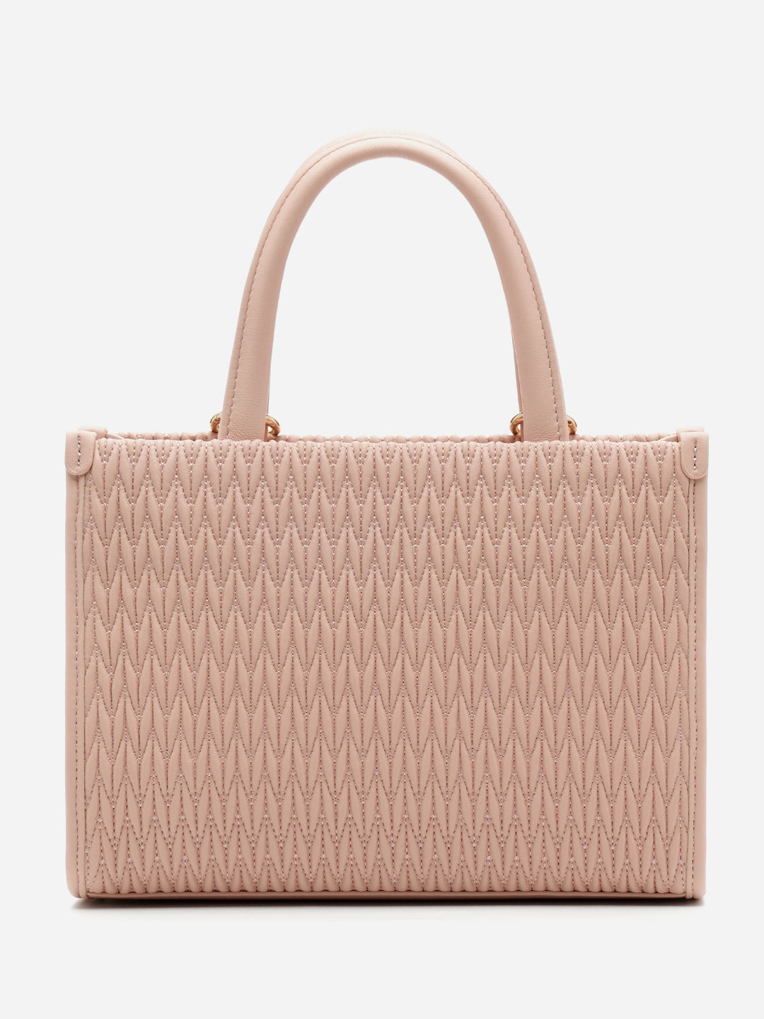 Chloe 2.0 Textured Satchel Bag Nude - U.S. Polo Assn. India | Large