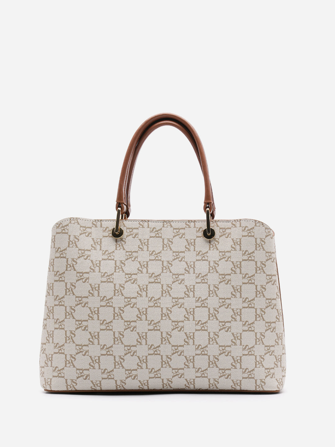 Zoe 2.0 Monogram Satchel Bag Off White - U.S. Polo Assn. India | Large