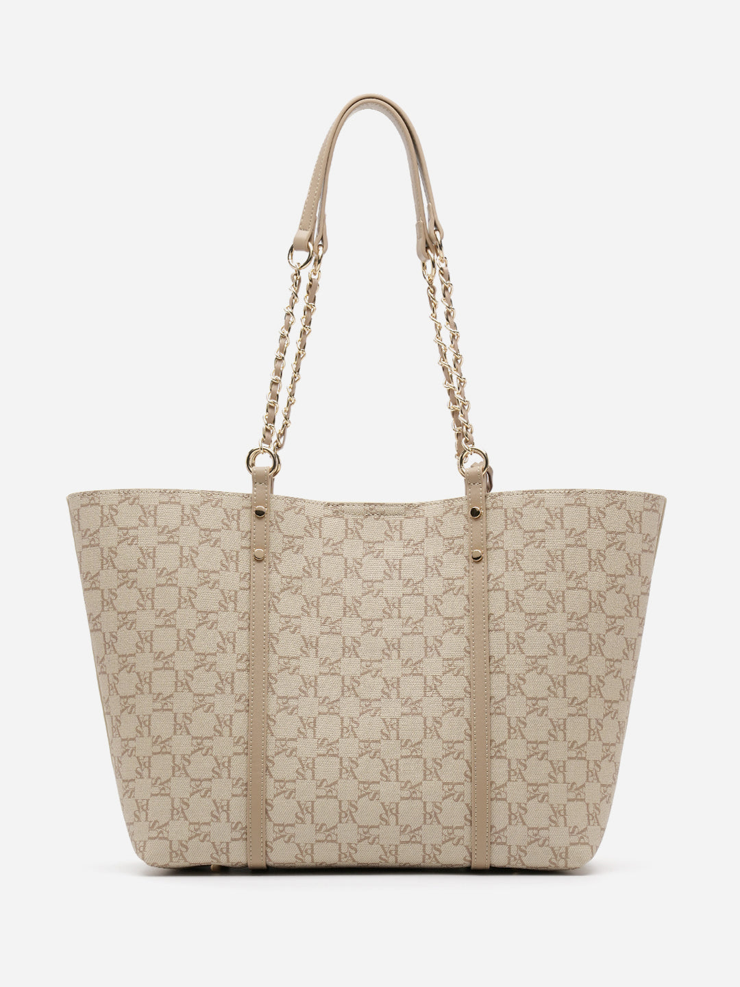 Kylie 2.0 Monogram Tote Bag Beige - U.S. Polo Assn. India | Large