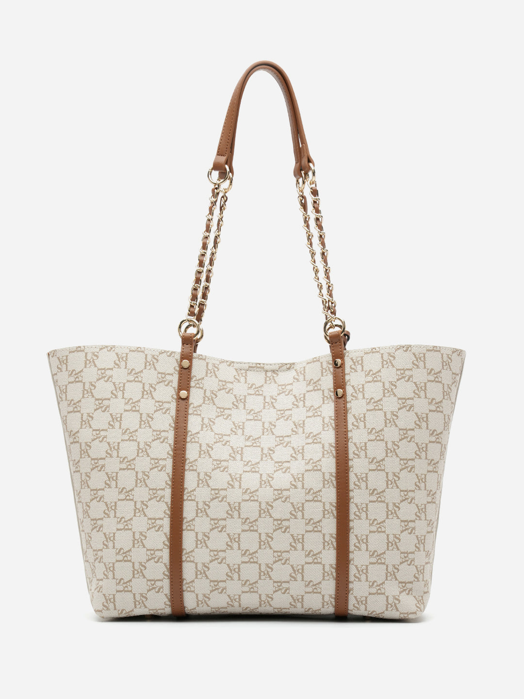 Kylie 2.0 Monogram Tote Bag Off White - U.S. Polo Assn. India | Large