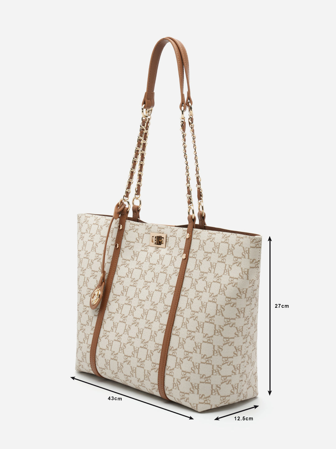 Kylie 2.0 Monogram Tote Bag Off White - U.S. Polo Assn. India | Large