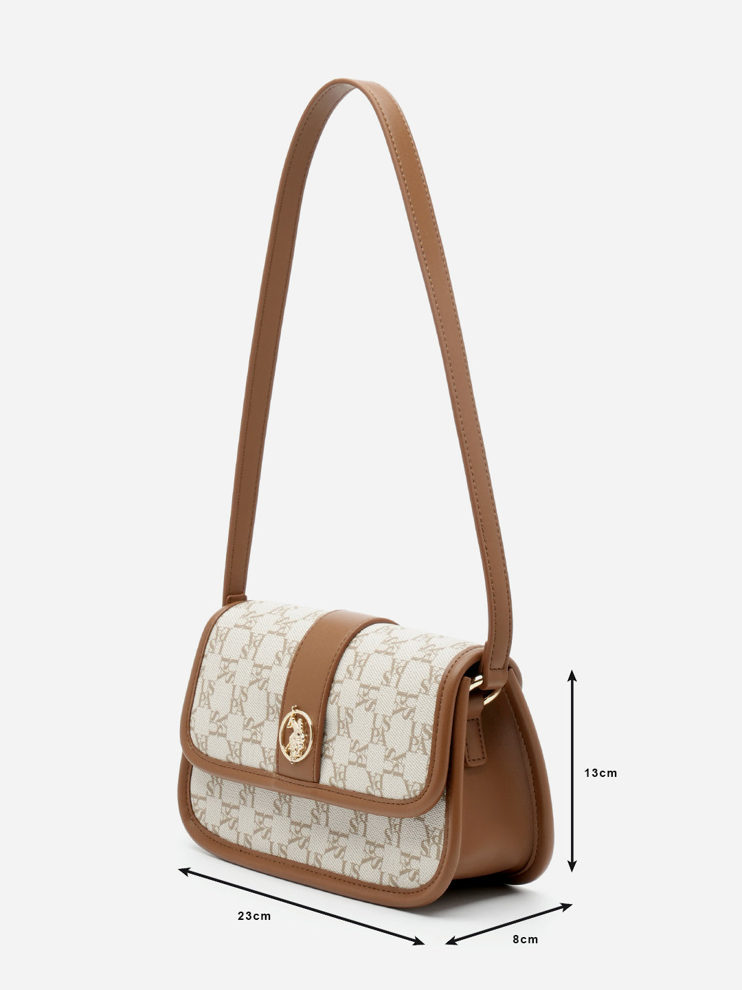 Trinity 2.0 Monogram Shoulder Bag Off White - U.S. Polo Assn. India | Large