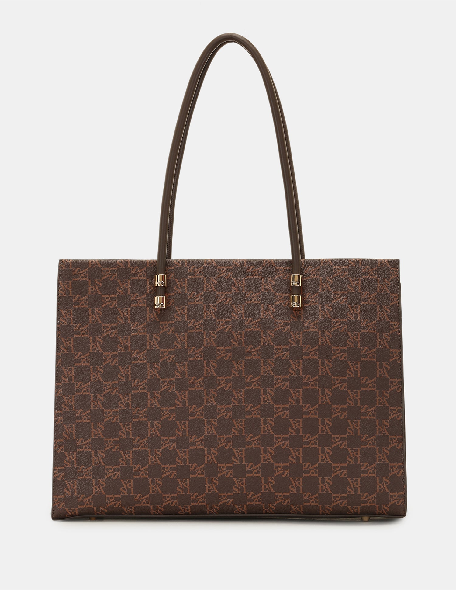 Bella 2.0 Monogram Tote Bag Brown - U.S. Polo Assn. India | Large