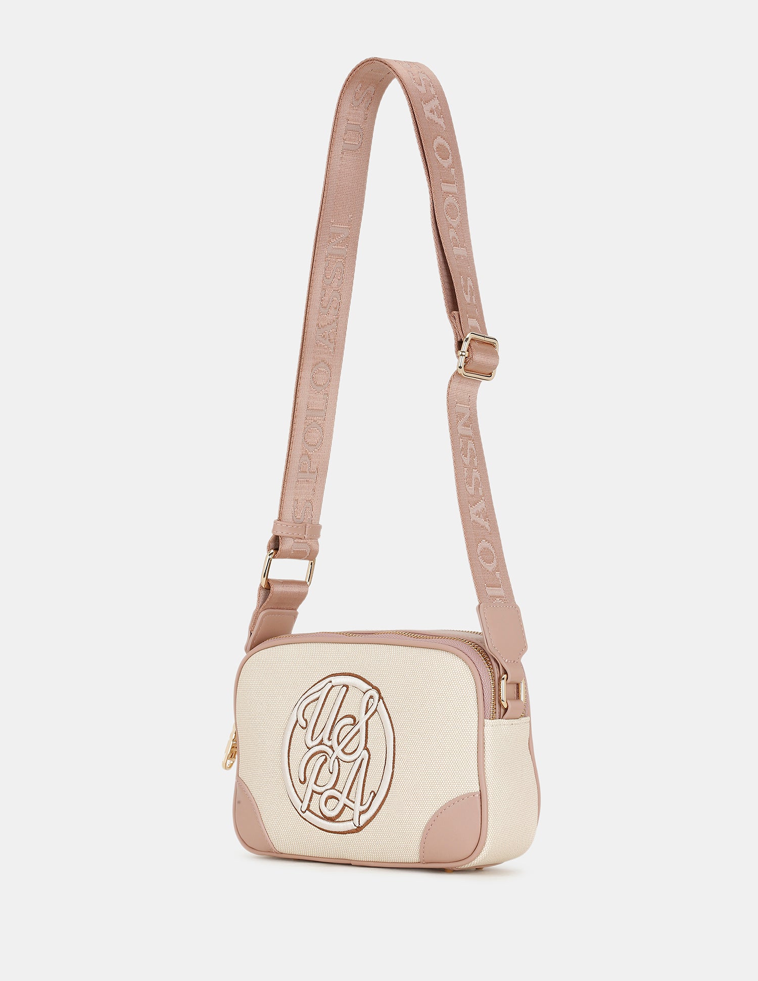 Women Zena Embroidered Sling Bag Nude - U.S. POLO ASSN. | Large