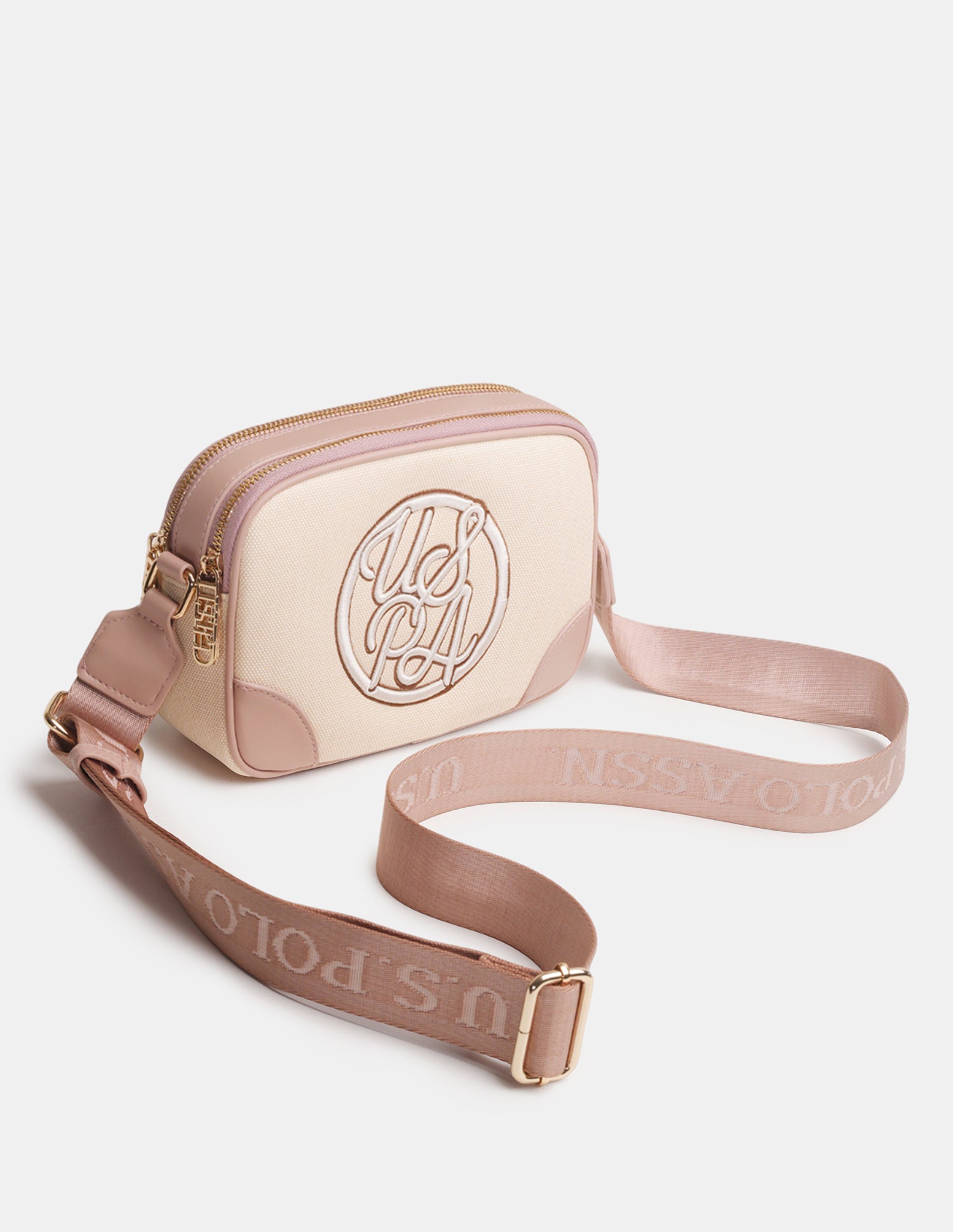 Women Zena Embroidered Sling Bag Nude - U.S. POLO ASSN. | Large