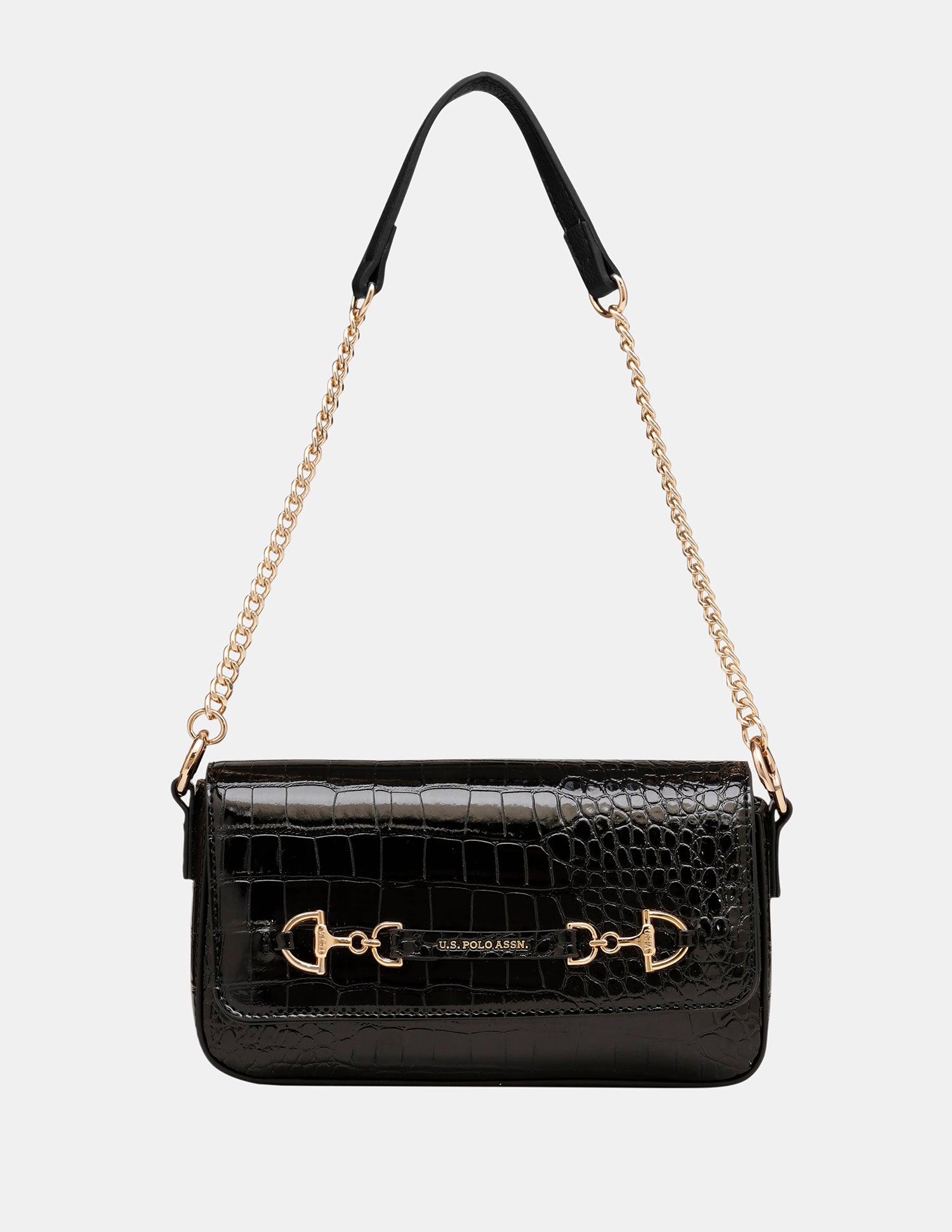 Women Cara Textured Crossbody Bag Black - U.S. Polo Assn. India | Large