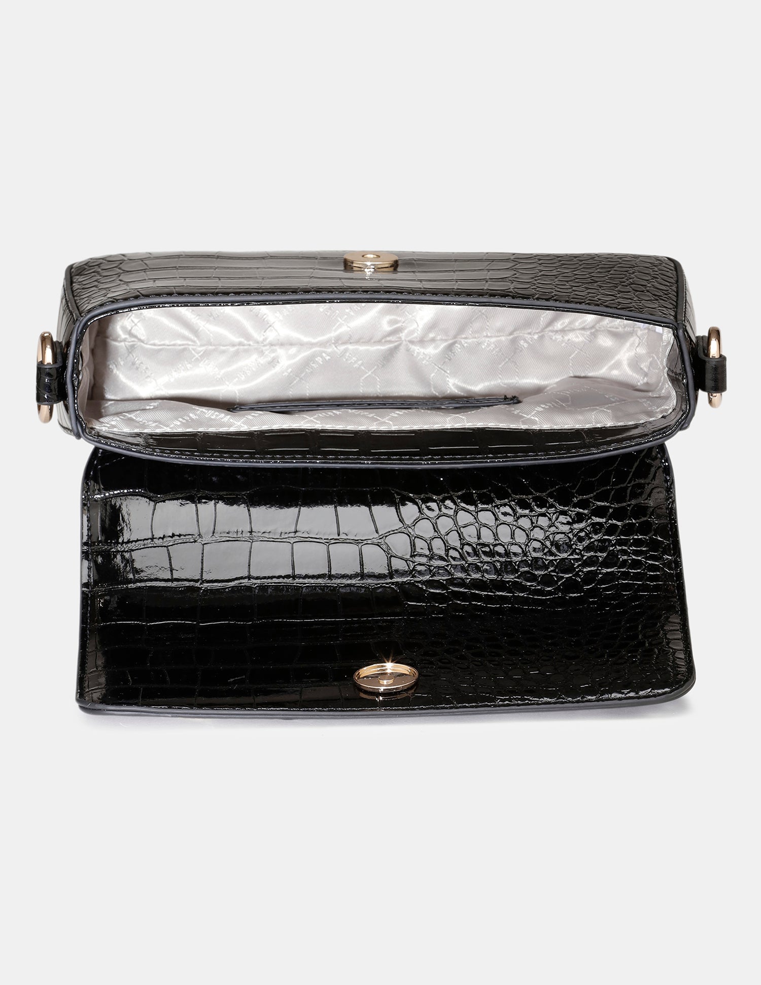 Women Cara Textured Crossbody Bag Black - U.S. Polo Assn. India | Large