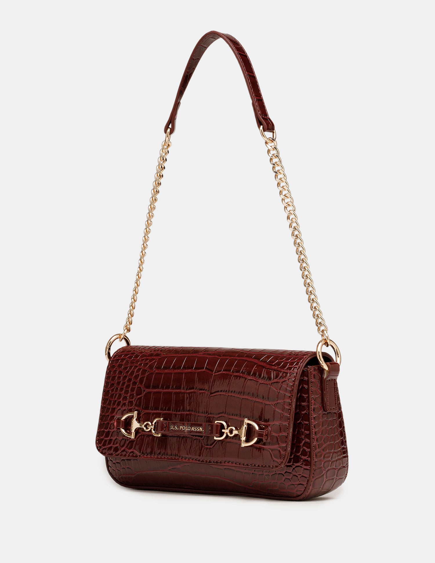 Cara 2.0 Textured Crossbody Bag Burgundy - U.S. Polo Assn. India | Large