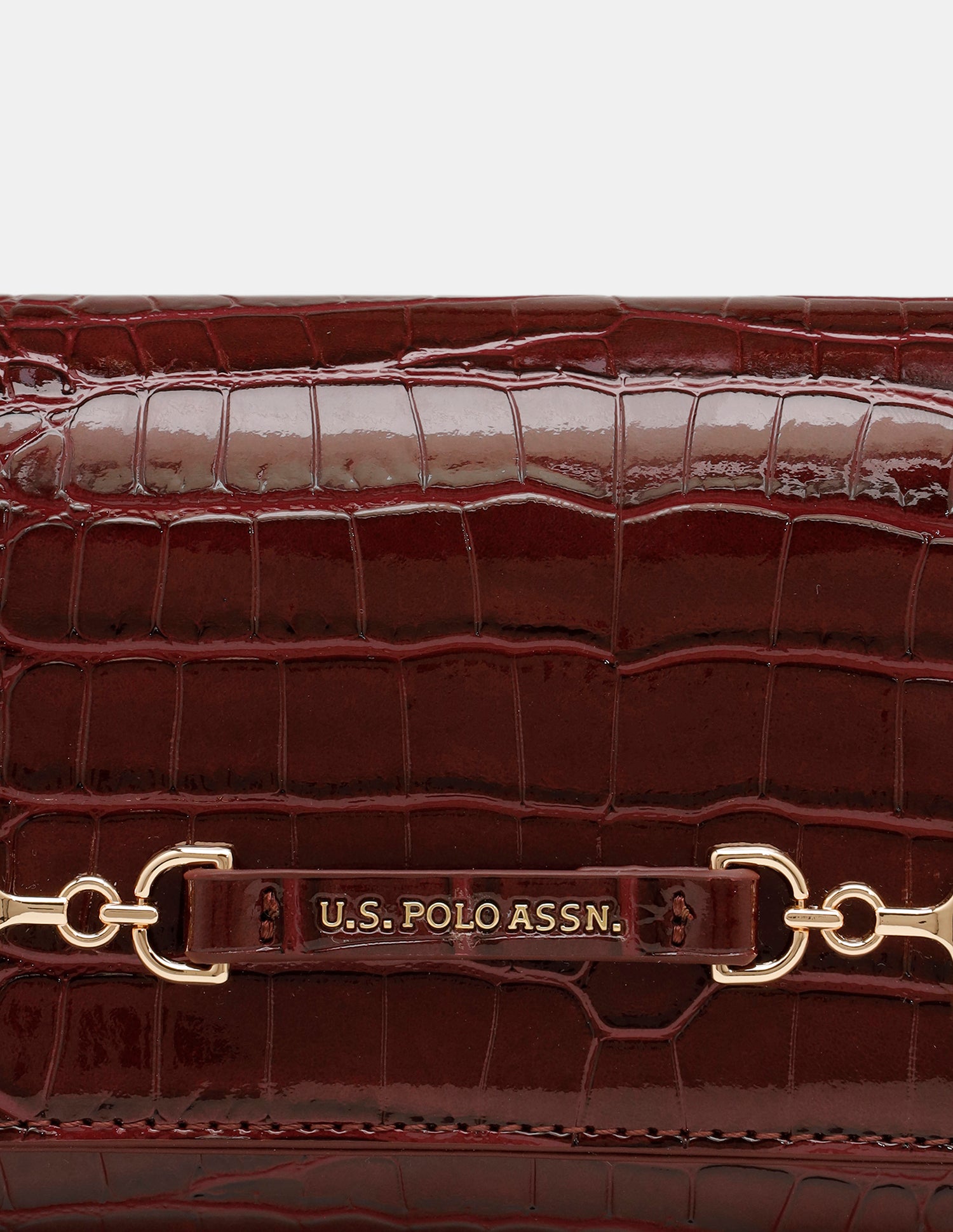 Cara 2.0 Textured Crossbody Bag Burgundy - U.S. Polo Assn. India | Large