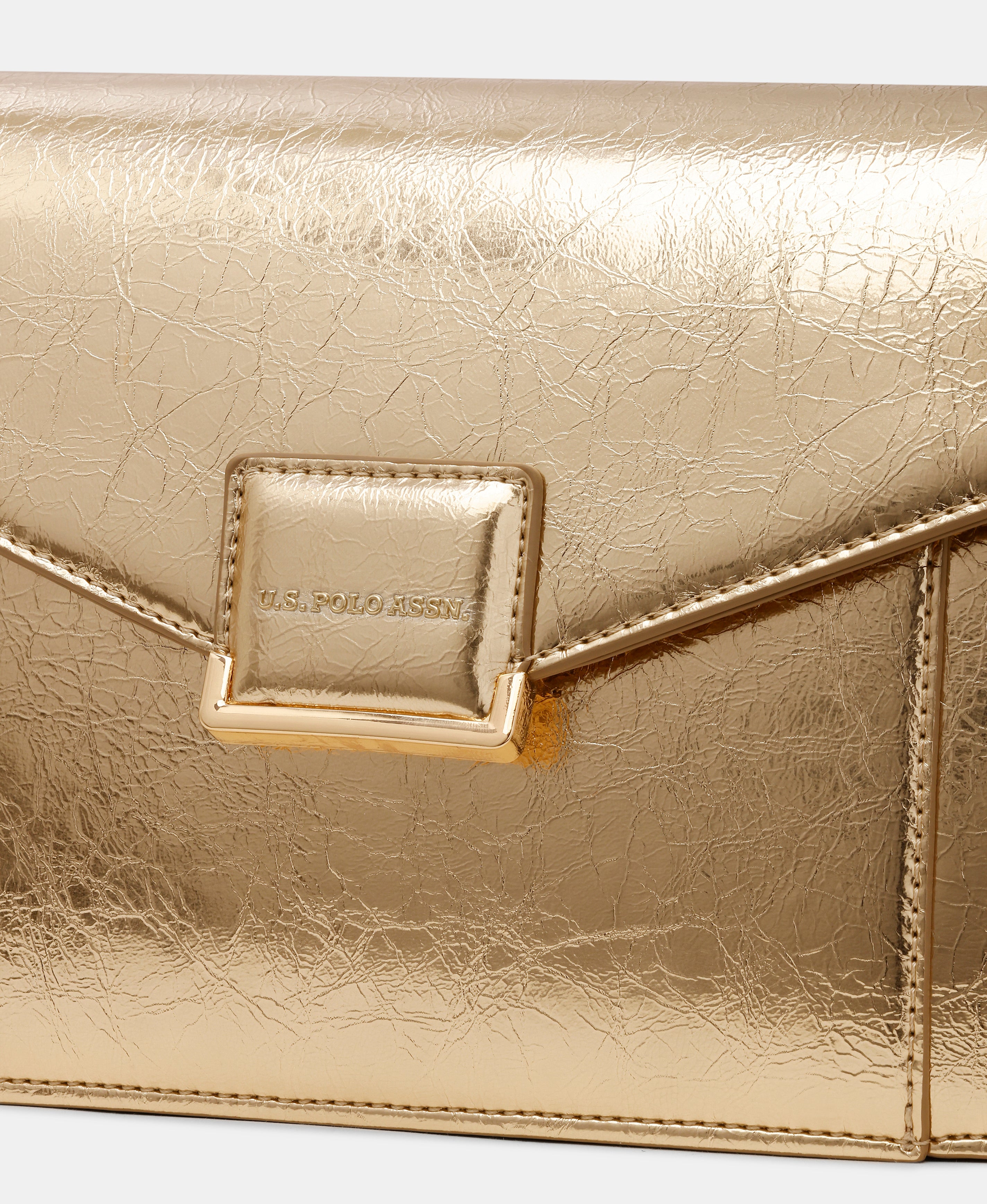 Women Metallic Bliss Crossbody Bag Gold - U.S. Polo Assn. India | Large