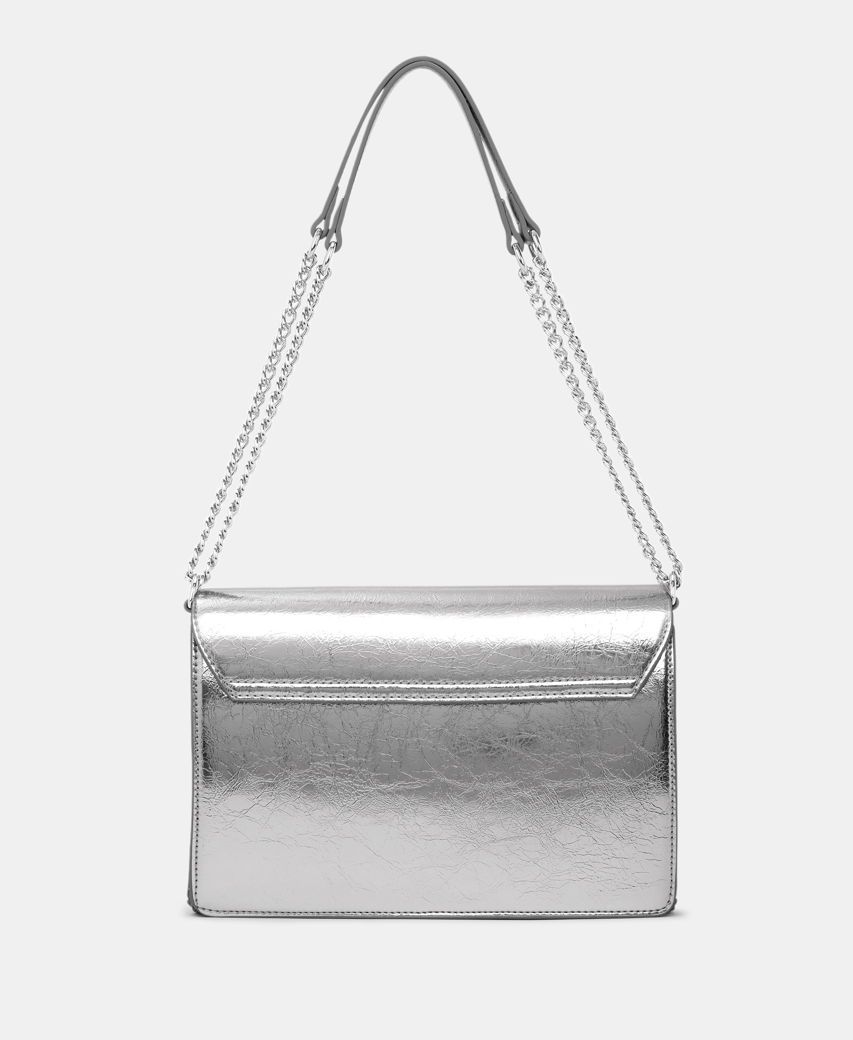 Women Metallic Bliss Crossbody Bag Silver - U.S. Polo Assn. India | Large