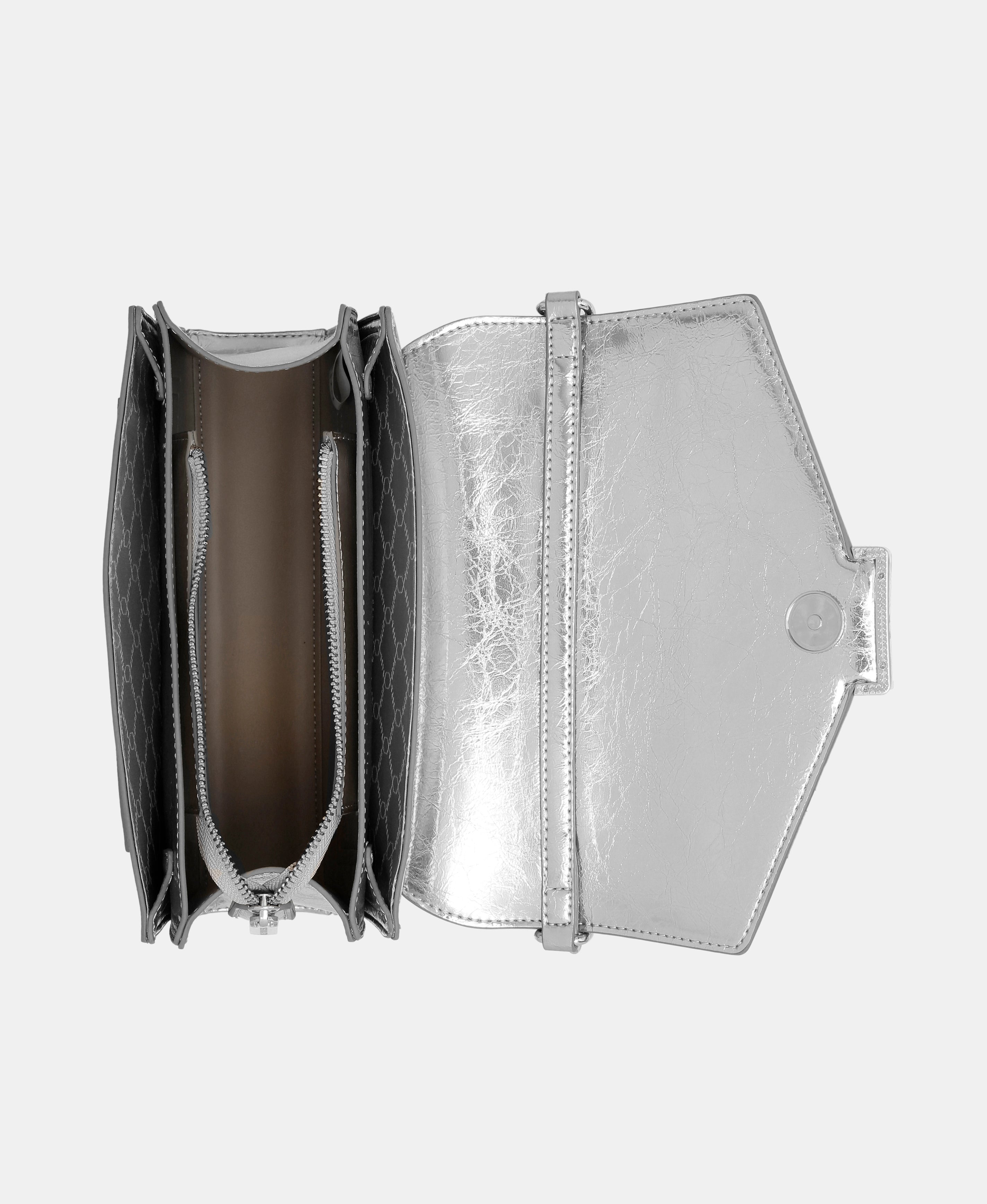 Women Metallic Bliss Crossbody Bag Silver - U.S. Polo Assn. India | Large