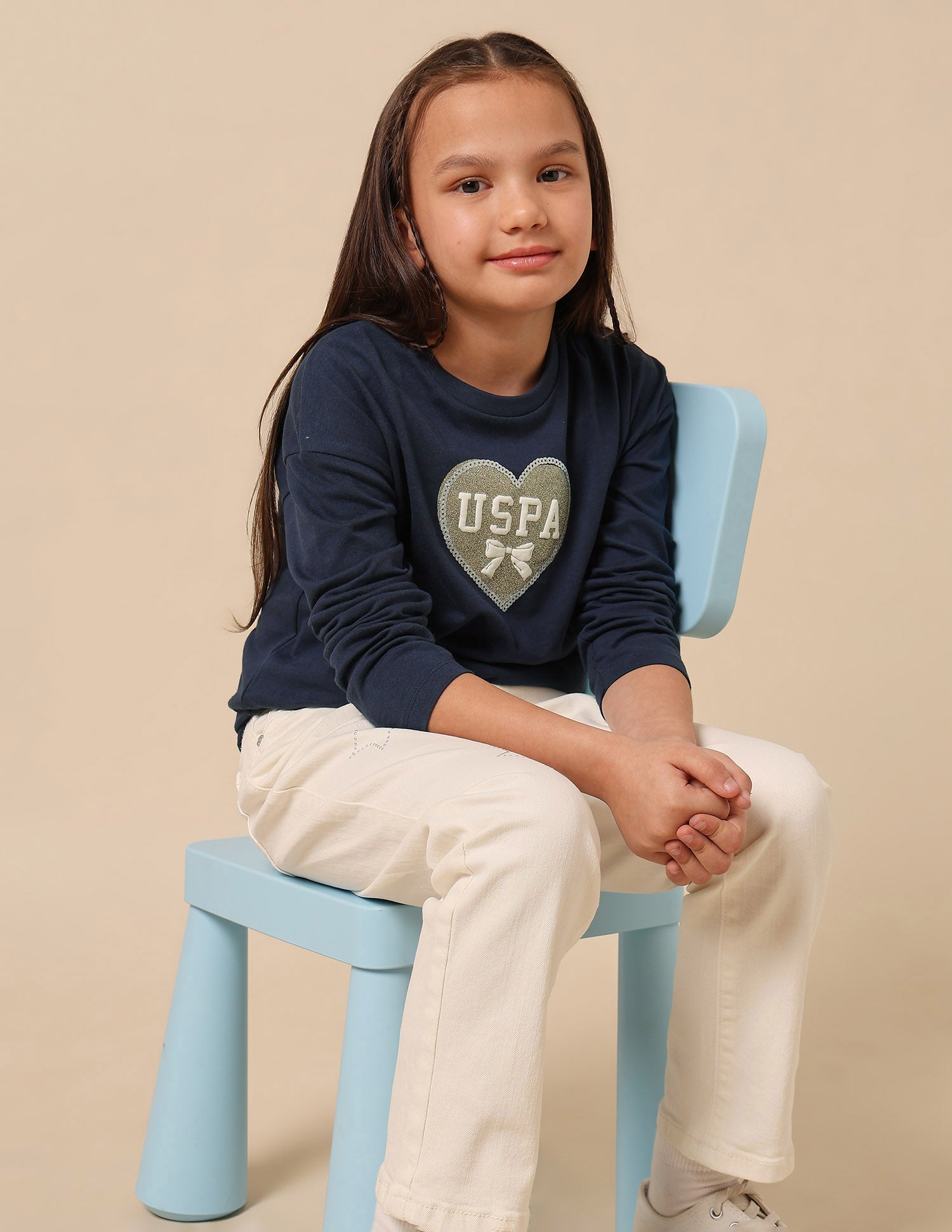 Girls Brand Printed Top