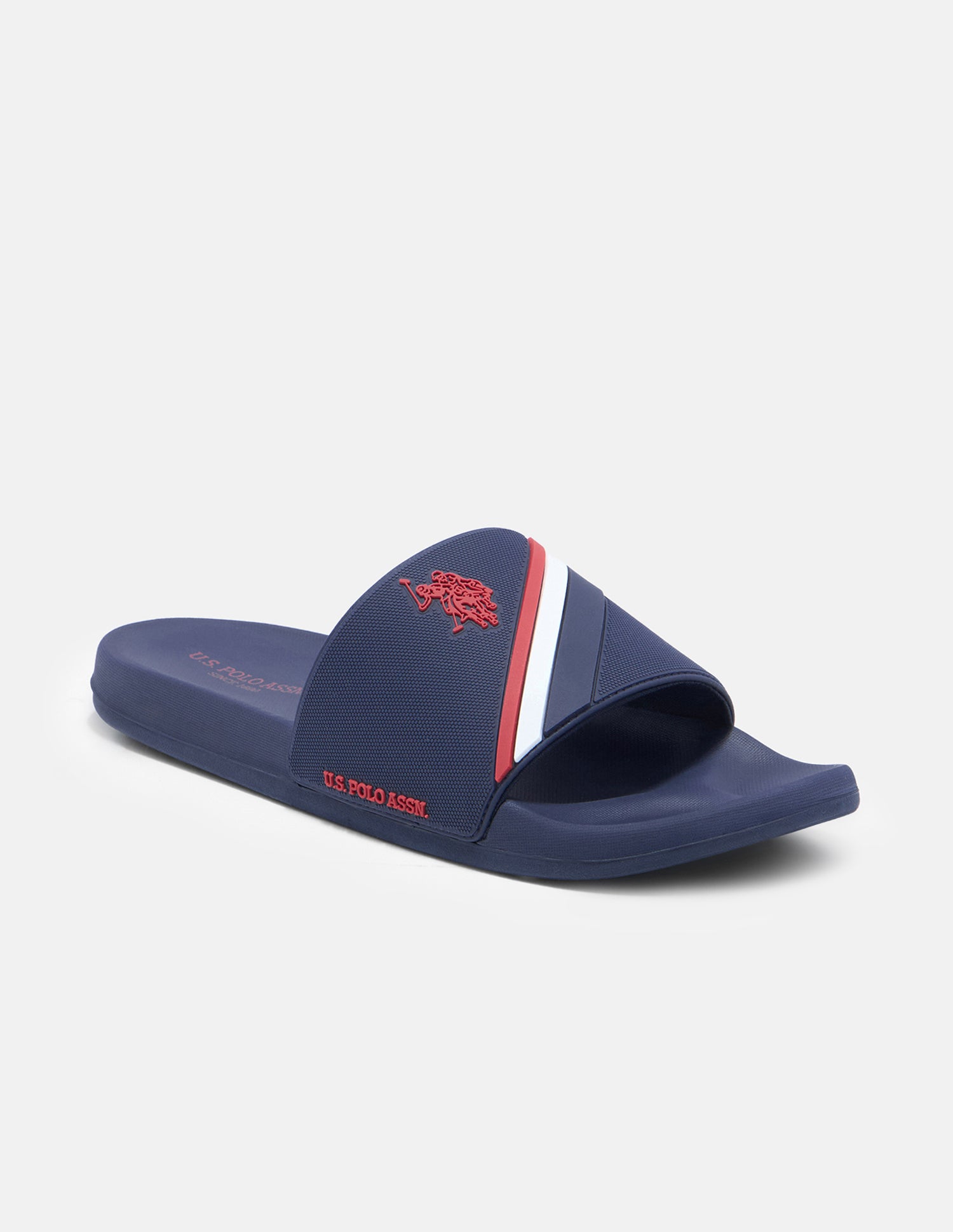 Striped Trevan Sliders Navy - U.S. Polo Assn. India | Large